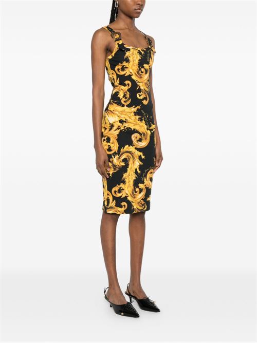 Abito donna midi con stampa barocca Versace jeans Couture | 80HAO943JS550G89